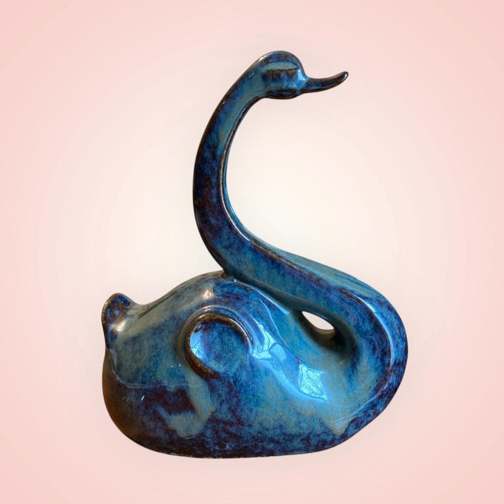 Ceramic Goose by Melrose Blue-Green Vintage 80's